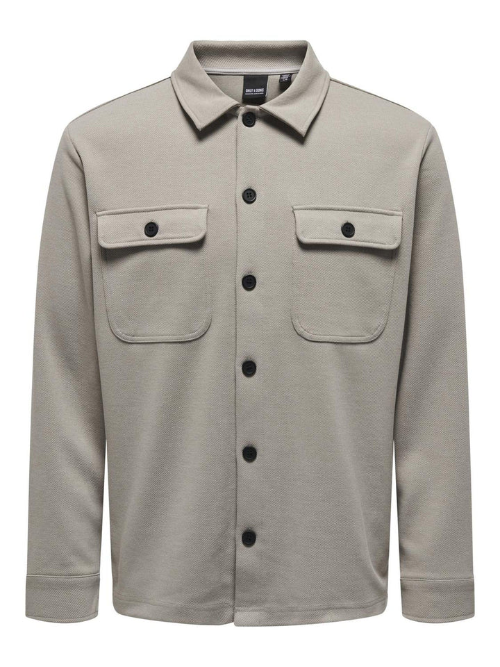ONLY & SONS Male Hemd Normal geschnitten Hemdkragen Hemd XL Vintage Khaki/Pattern:melange, XL Vintag