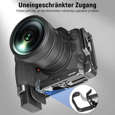 NEEWER Z8 L Platte kompatibel mit Nikon Z 8 Kamera, ausziehbare Aluminium Seitenplatte und Verdrehun