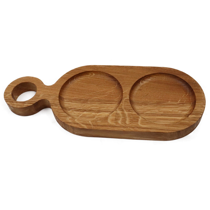 B4K® Brotzeitbrett aus Eichenholz | Geölt | Tranchierbrett | Frühstücksbrett | Untersetzer | Servier