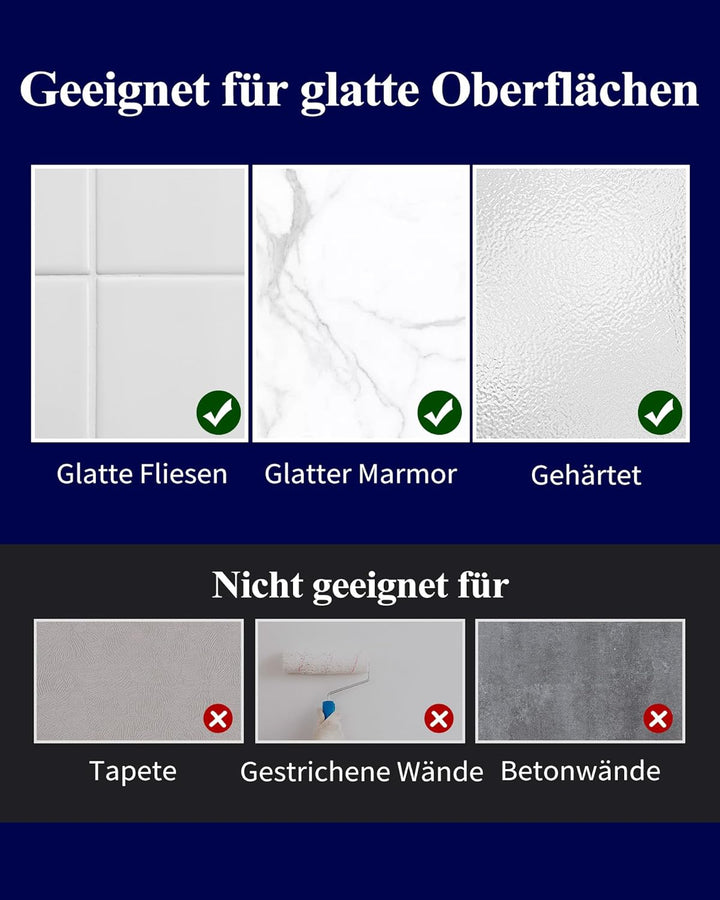 Kitsure Duschablage ohne Bohren - 2 Stück rostfreie Badezimmer Organizer, schnell trocknende Badrega