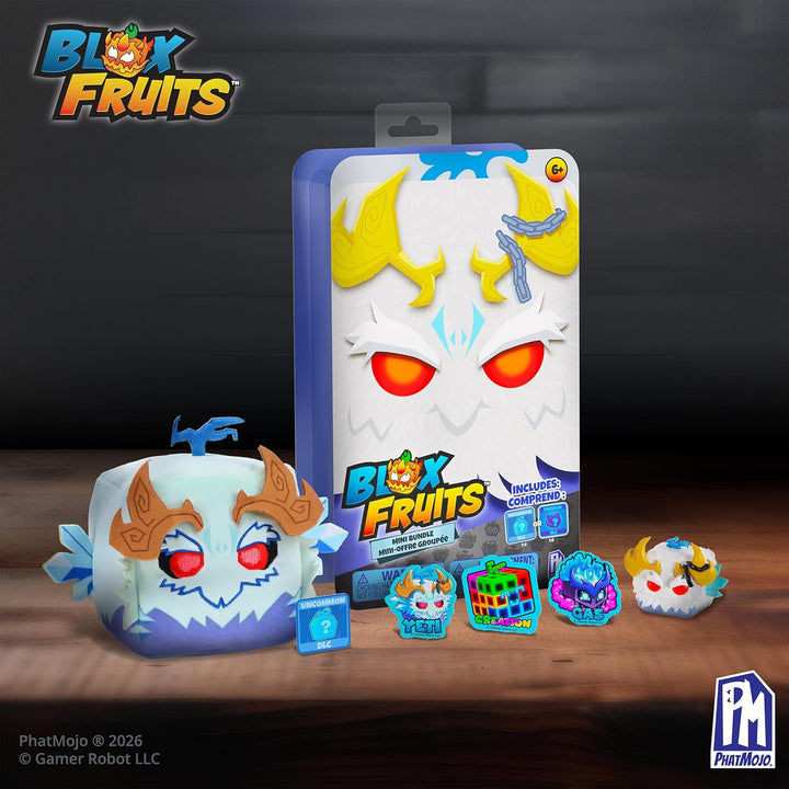 BLOX Fruits Yeti Mystery Mini Bundle Series 3, Plüschtier, Minifigur, Aufkleber, DLC-Code, 6 Sammler