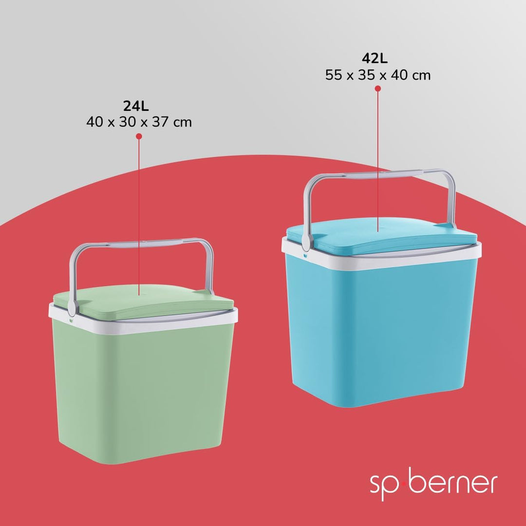 SP Berner – Kühlbox Campos 24 l – Robuste Kühlbox aus Kunststoff für unterwegs – Ergonomischer Griff