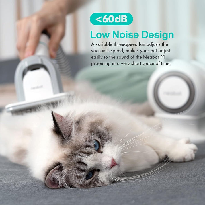 neabot P1 Pro Hundeschermaschine mit Tierhaar Staubsauger, Profi Haustierpflegeset, leise Schermasch