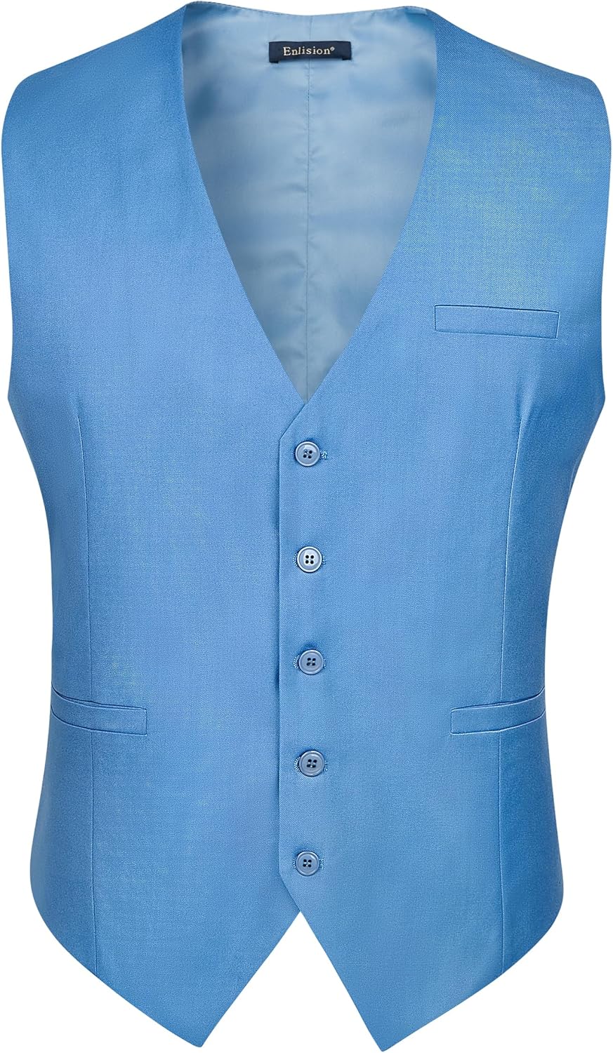 Enlision Anzugweste für Herren Formelle Einfarbige Weste Hochzeit Elegant Anzugwesten Business Weste