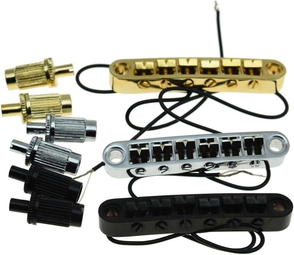 KAISH Tune-o-Matic Piezo Guitar Bridge Pickup LP Piezo Guitar Bridge Pickup für Les Paul Schwarz, sc
