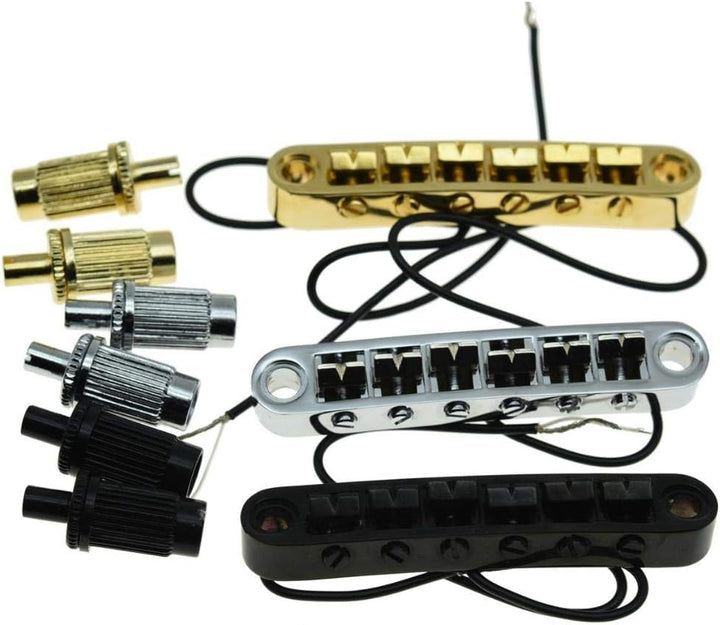 KAISH Tune-o-Matic Piezo Guitar Bridge Pickup LP Piezo Guitar Bridge Pickup für Les Paul Schwarz, sc