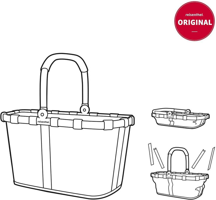 reisenthel Carrybag Trolley mit Schwenkrollen, 48 x 29 x 28 cm Signature Lemon, Signature Lemon