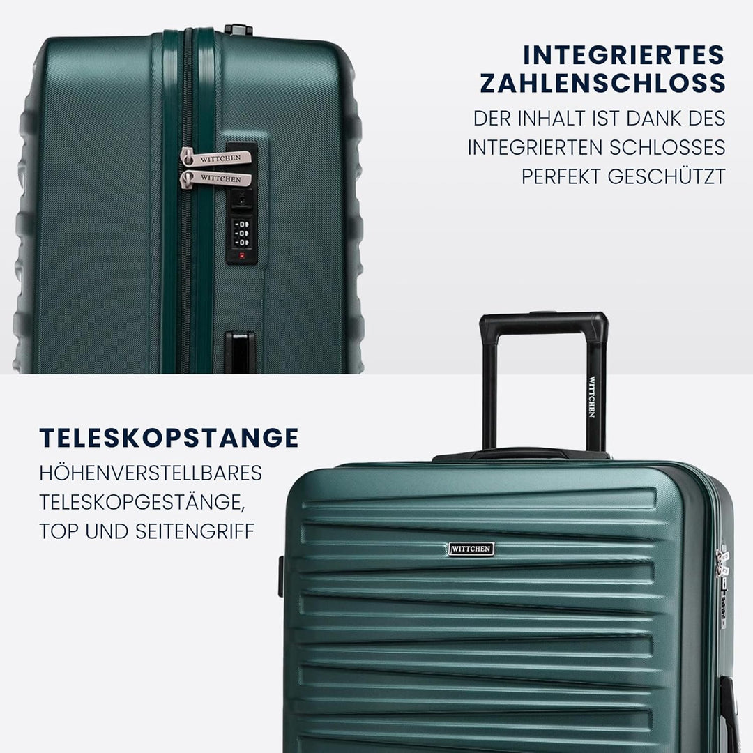 WITTCHEN Skyspeed Line Reisekoffer 4er Koffer-Set Rollkoffer Trolley Handgepäck Gepäck Reisekofferse