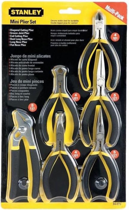 STANLEY Zangen-Set, Bi-Material, Mini-Set, 6-teilig (84-079)