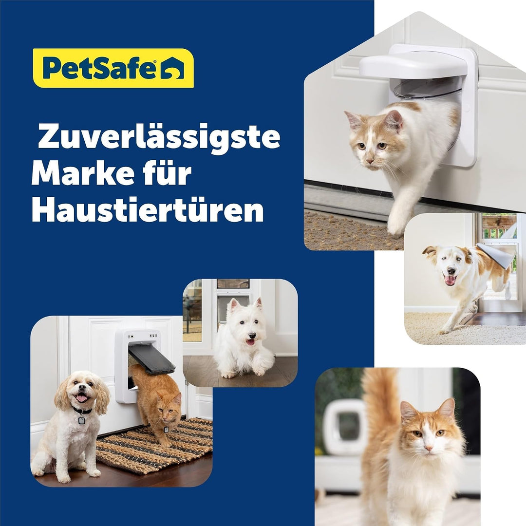 PetSafe Petporte smart flap Mikrochip Katzenklappe, Automatischer Zugang mit Chip-Erkennung, Für Kat