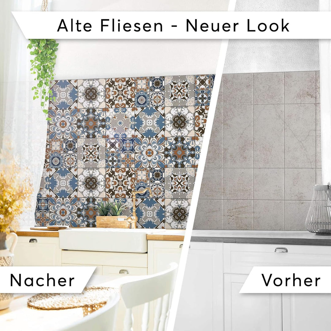 CREATISTO Klebefliesen Stickerfliesen Fliesenfolie - Hochwertige Aufkleber Sticker für Fliesen I Kle