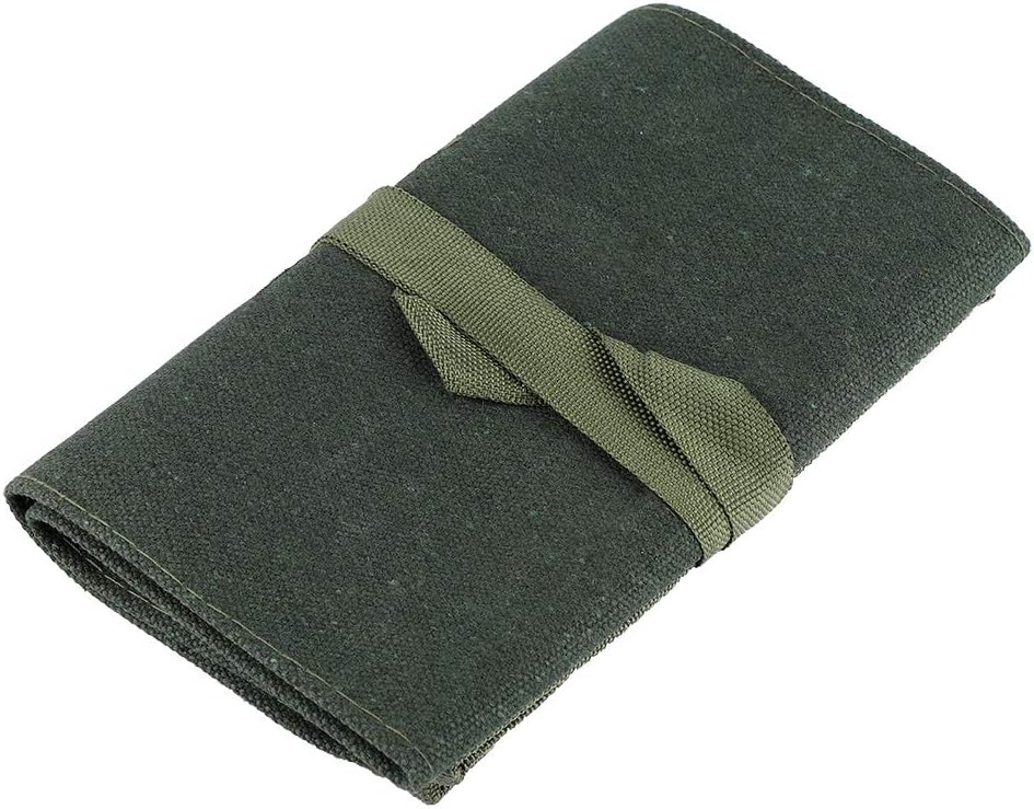 Cyrank Canvas Garden Tools Pouch, japanische Bonsai Tools Storage Package Roll Bag Canvas Tool Set C