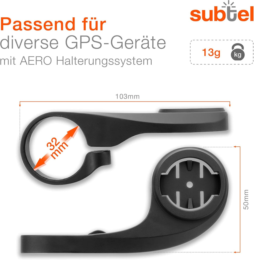 subtel Fahrradlenker Halterung für Sigma Sport ROX 12.0 ROX 11.0 ROX 7.0 ROX 4.0 ROX 2.0 Lenkerhalte
