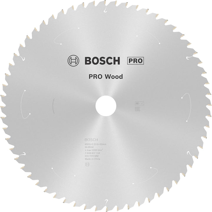 Bosch Professional 1x Kreissägeblatt Standard for Wood (Holz, Sägeblatt Ø 305 x 30 x 2,2 mm, 96 Zähn