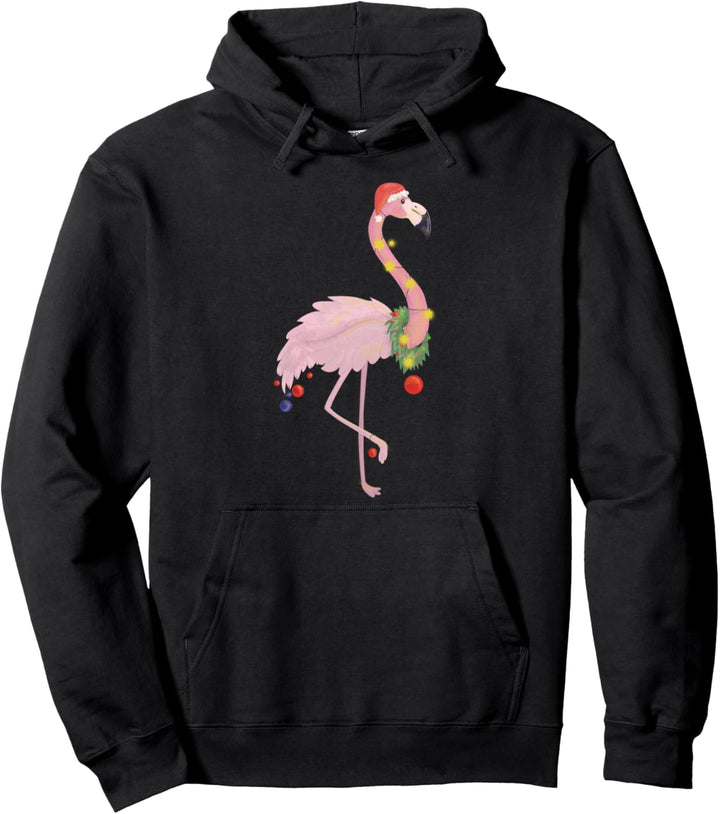 Tropischer Feiertag des Weihnachtsflamingogeschenks Pullover Hoodie