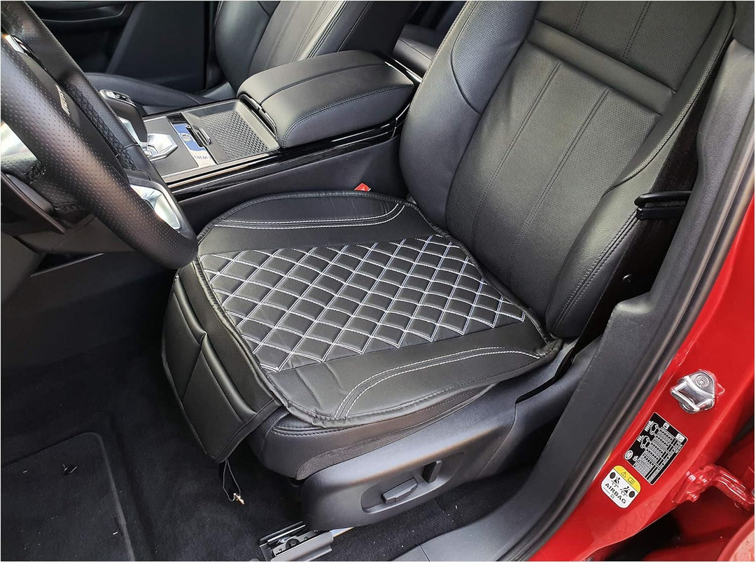 BREMER SITZBEZÜGE 1 Sitzauflage für Suzuki Grand Vitara in Schwarz/Weisse Naht (OT408), Schwarz/Weis