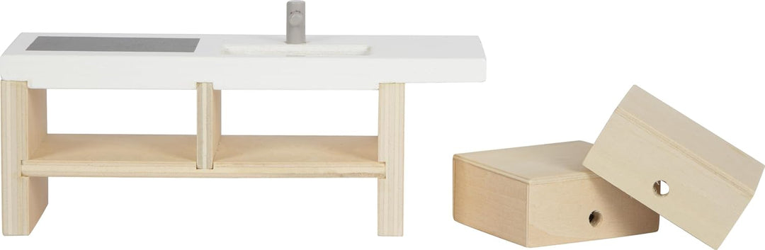 Small Foot Puppenhausmöbel Küche aus Holz, Möbel-Set für das Puppenhaus, für Kinder ab 3 Jahren, 126