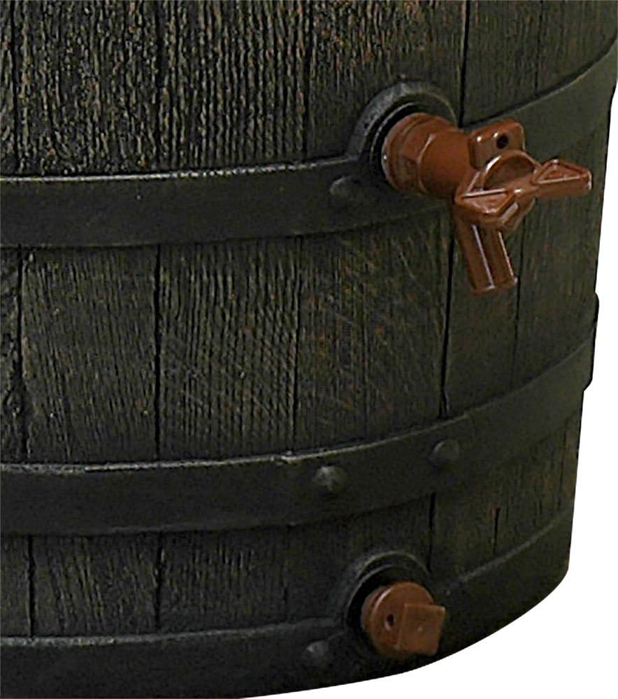 Yerd Barrik Deko Gärfass Mostfass Weinfass 25 Liter mit Prägung in Holzoptik Lebensmittelecht