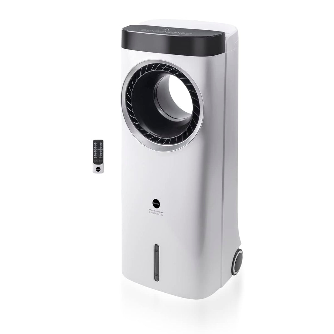 MACOM Enjoy & Relax 984 Bladeless Cyclone Verdunstungskühler ohne Flügel mit Zentrifugalventilator