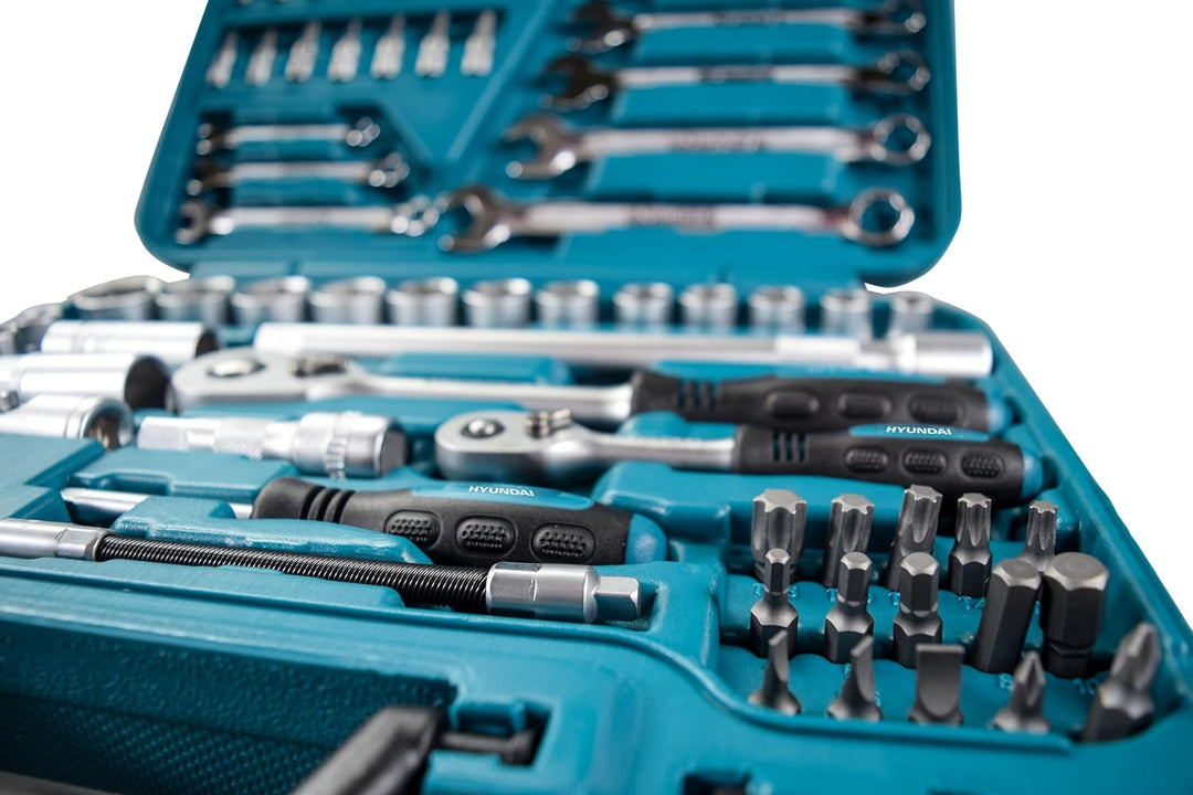 Hyundai K70 Universal Werkzeug/Square Drive Socket Set – Edelstahl (70 tlg.) 70 pieces, 70 pieces