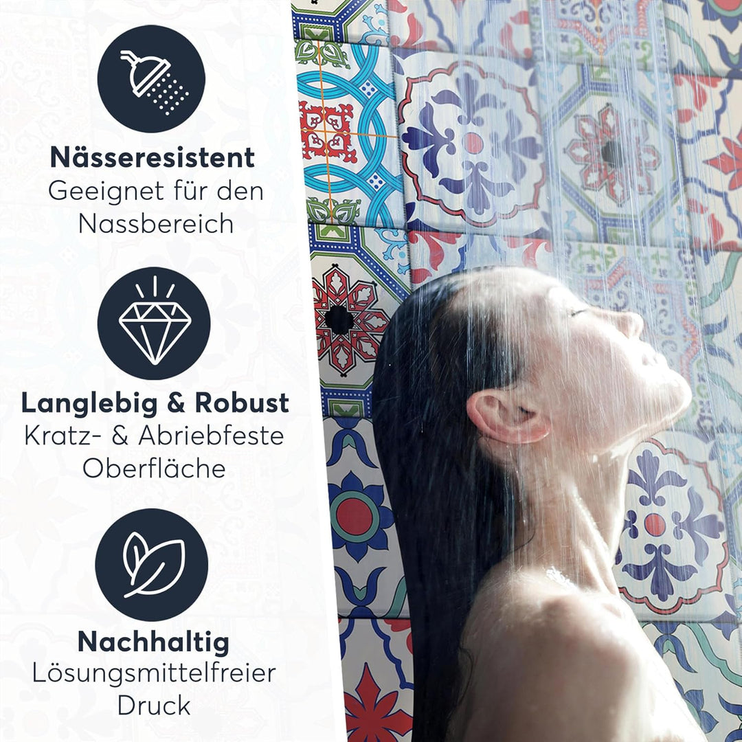 CREATISTO Mosaik-Fliesen Fliesensticker Fliesenfolie - Klebefolie Aufkleber für Wand-Fliesen I Klebe