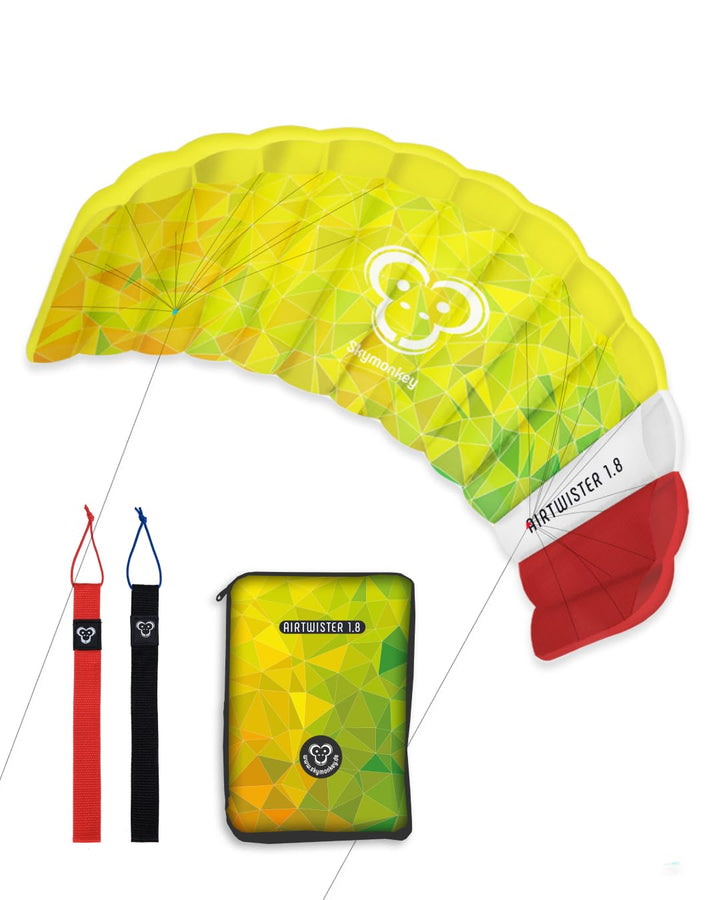 Skymonkey Airtwister Lenkmatte inkl. Packsack & Flugschlaufen - Lenkdrachen bereits fertig angeleint