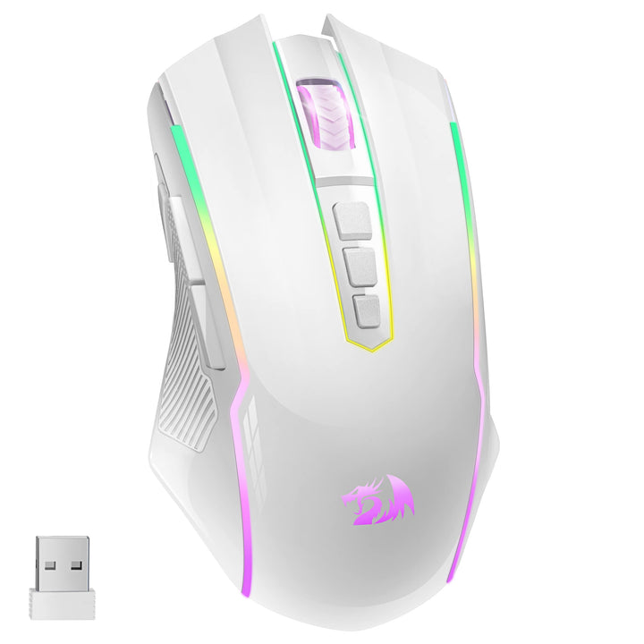 Redragon Gaming Maus Kabellose, RGB Wiederaufladbare Gaming-Maus mit 9 Macro Editing Programmierbare