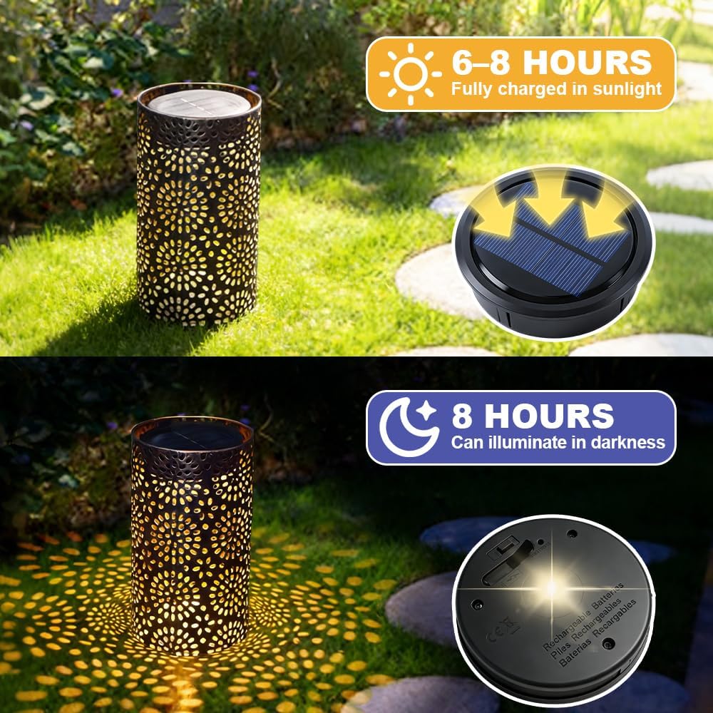 NAVESO 4 Stück Solarleuchten Ersatzteile 1200mAh, 10.5cm Solarleuchten Ersatz Top mit LED, Ersatz So