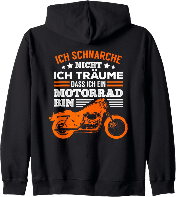 Ich schnarche nicht Ich träume dass ich ein Motorrad bin Kapuzenjacke