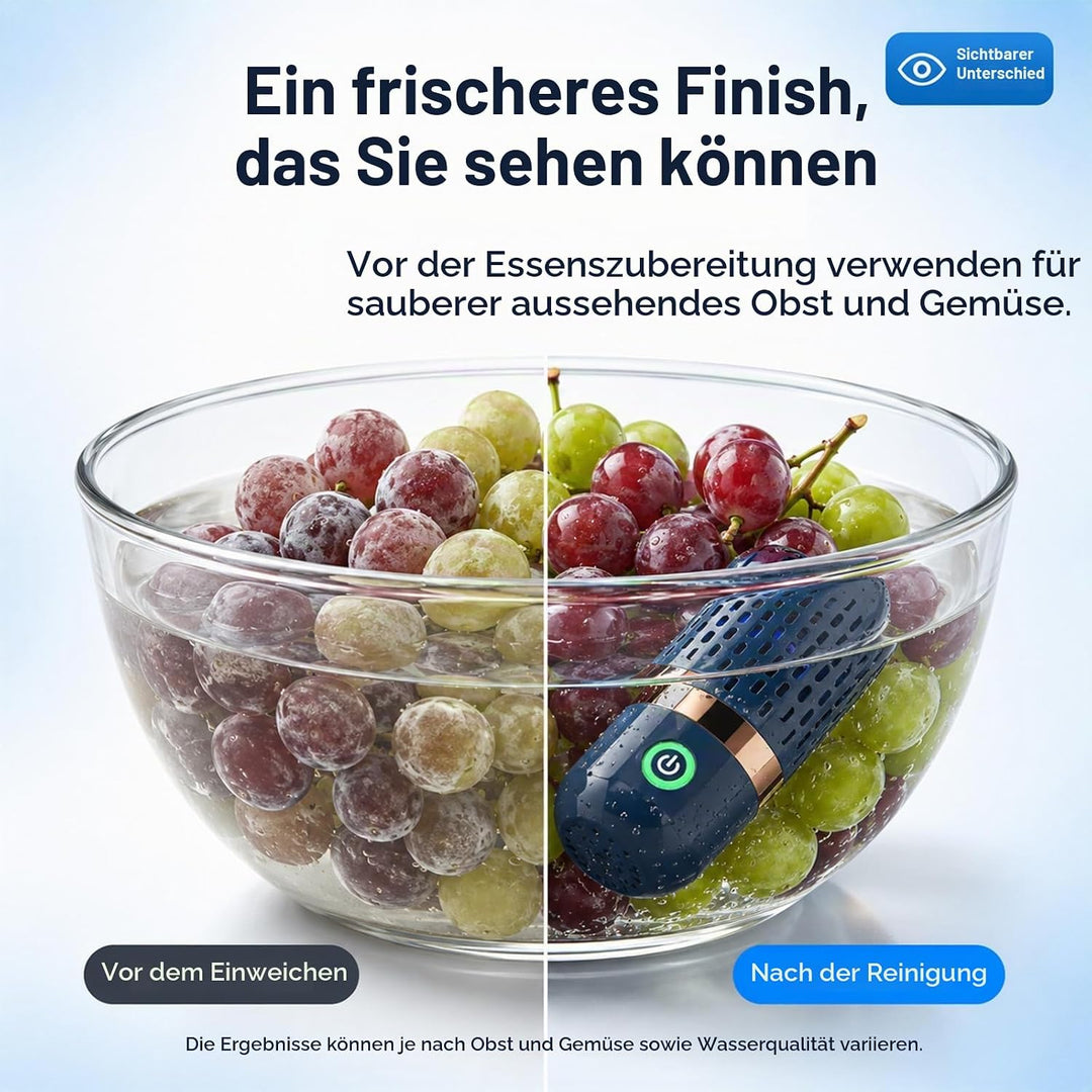 Sonhomay Obst- und Gemüsewaschmaschine Portable USB Wiederaufladbare Obstreinigungsmaschine für Obst