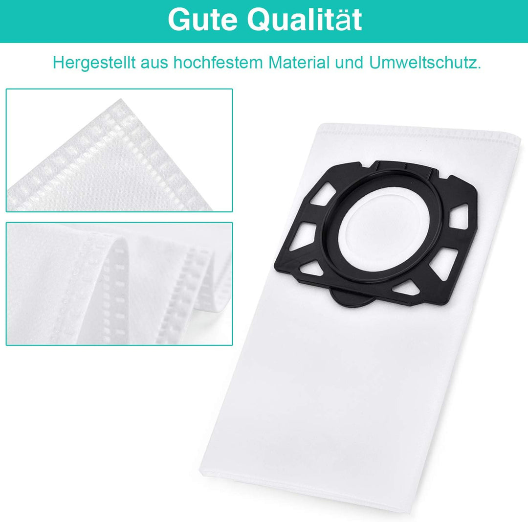 Artraise KFI 487 Staubsaugerbeutel für Kärcher 2.863-006.0 MV4 Staubsaugerbeutel 10 Stück Vliesfilte