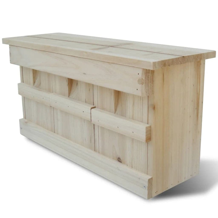 Spatzen-Nistkasten aus wetterfestem Holz mit drei Kammern für naturnahen Garten, Balkon oder Terrass