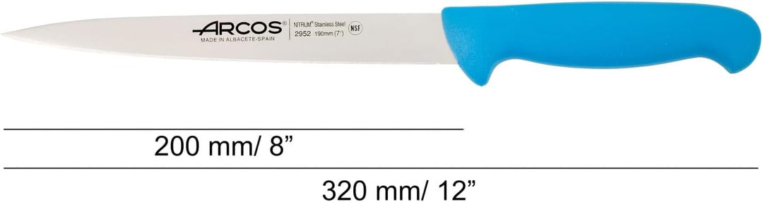Arcos Serie 2900 - Filetmesser - Klinge Nitrum Edelstahl 190 mm - HandGriff Polypropylen Farbe Blau