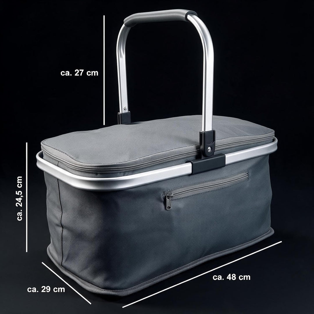 24L Einkaufskorb Gross Isolierkorb Kühlkorb Kühltasche Picknickkorb Thermotasche Kühltasche Thermo T