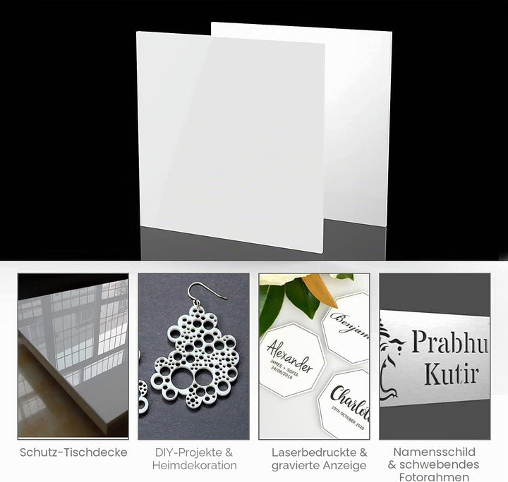 iBLUNT Acryl-Kunststoffplatten Acrylglasplatte Acrylicglasplatten Acrylglas Zuschnitt 3mm dick 305 m