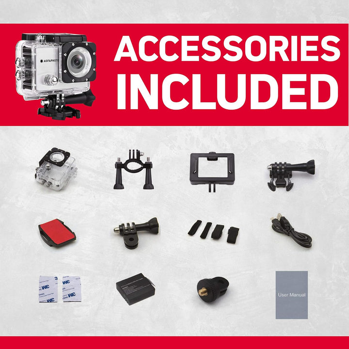AGFAPHOTO Realimove AC5000 Caméra d'action Numérique étanche 30m