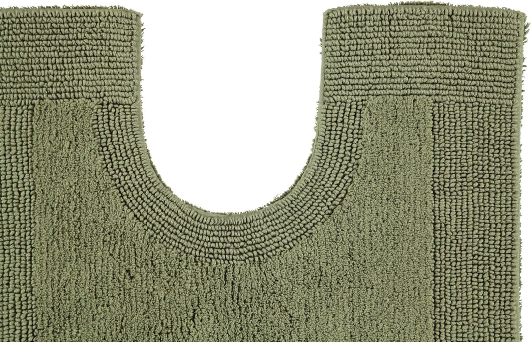 Rhomtuft Badteppiche Prestige Olive - 404 Toilettenvorlage mit Ausschnitt 60x60 cm, Toilettenvorlage