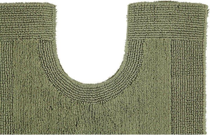 Rhomtuft Badteppiche Prestige Olive - 404 Toilettenvorlage mit Ausschnitt 60x60 cm, Toilettenvorlage