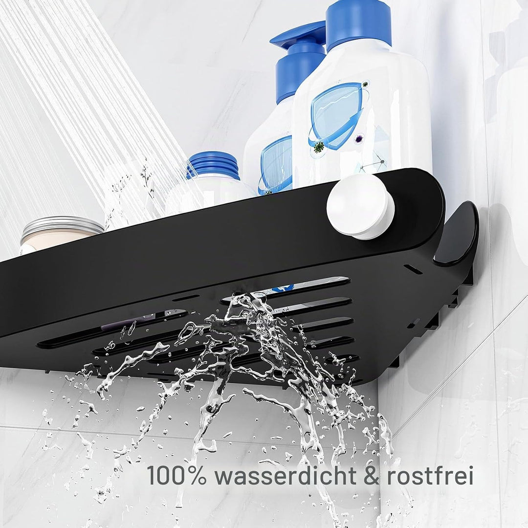 Sotfamily Plastik Duschablage ohne Bohren Ecke (Nur Für 90°), 4 Stück Duschregal Badregal ohne Bohre
