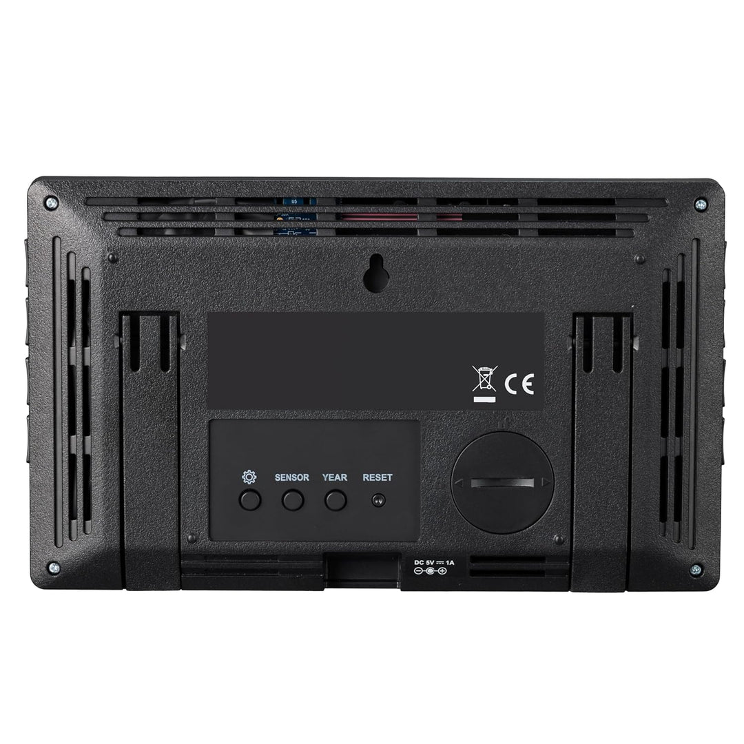 Bresser Funkwetterstation mit Aussensensor, 5,7" Display, Wettervorhersage, Luftdruck, Hitzeindex, T