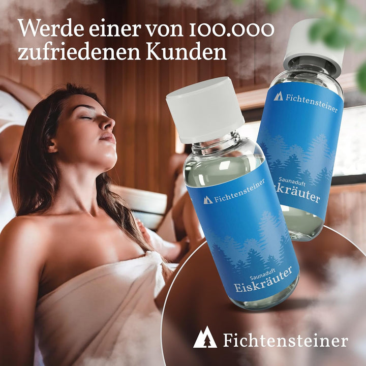 Fichtensteiner Saunaaufguss Eiskräuter - Sauna Aufgussmittel - Ergiebiger Sauna Aufguss für bis zu 1