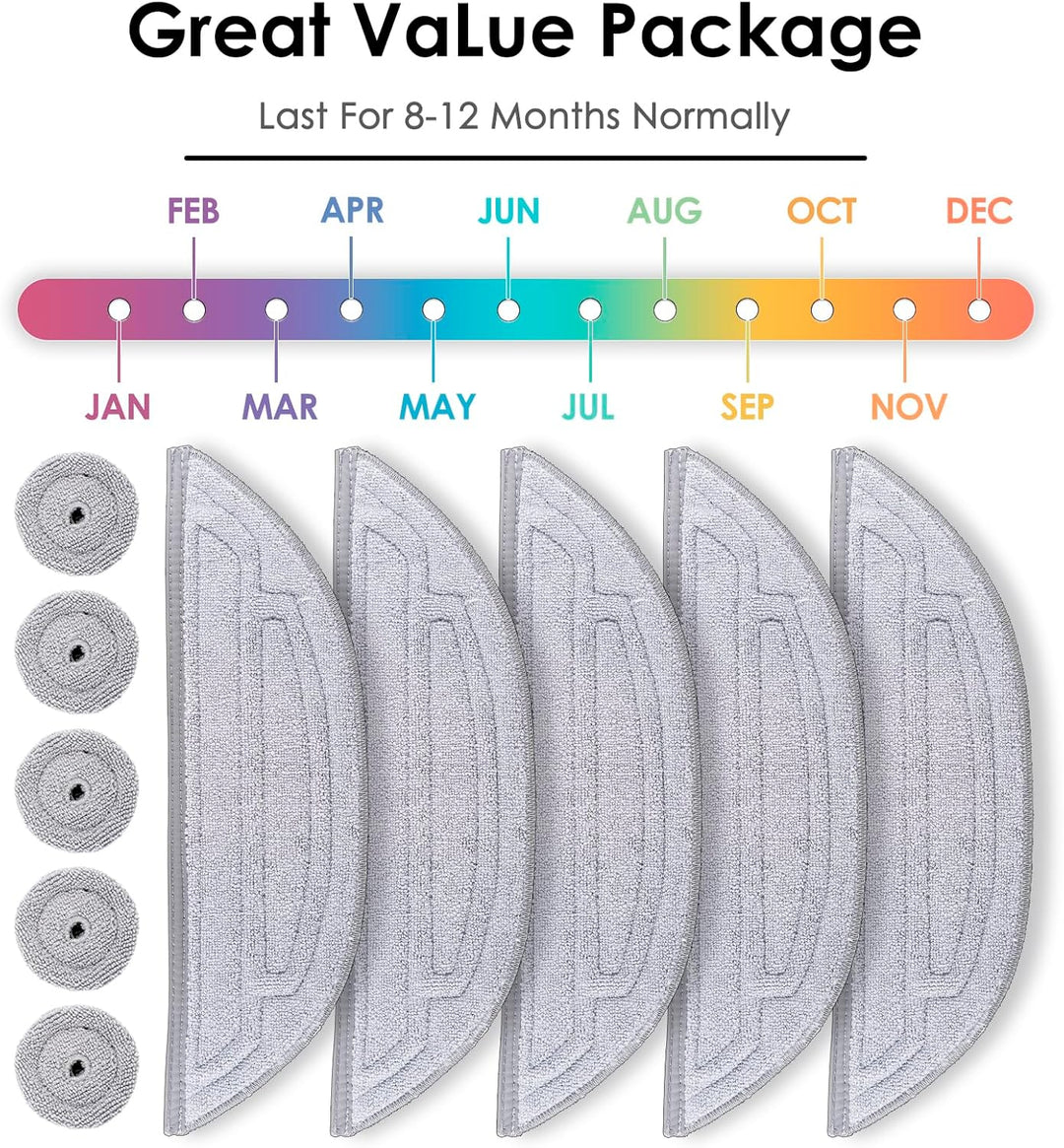 (10 Stück) S8 MaxV Ultra Wischpads für Roborock S8 MaxV Ultra, S8 Max Ultra Roboterstaubsauger, Vibr