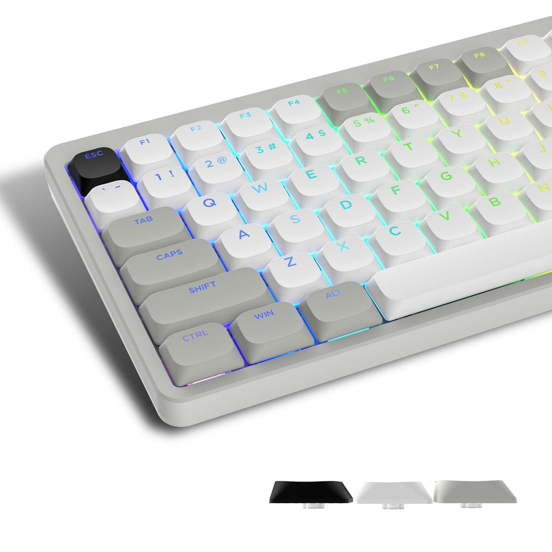 XVX Low Profile Keycaps – Shine Through Keycaps, Keyboard Keycaps, Keycaps 75 Prozent PBT Keycaps, F