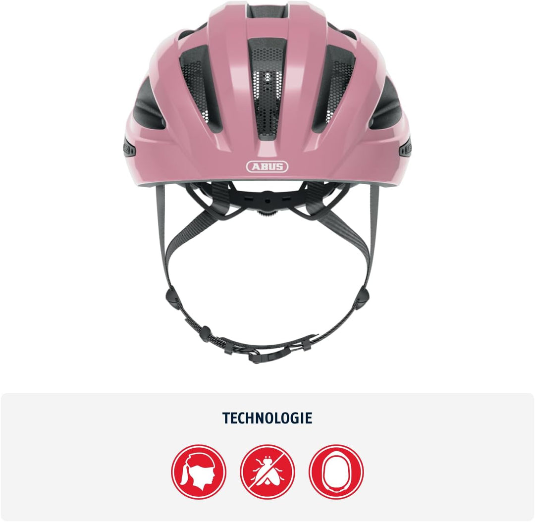 ABUS Rennradhelm Macator - sportiver Fahrradhelm für Einsteiger - auch für Zopfträger/-innen - für D