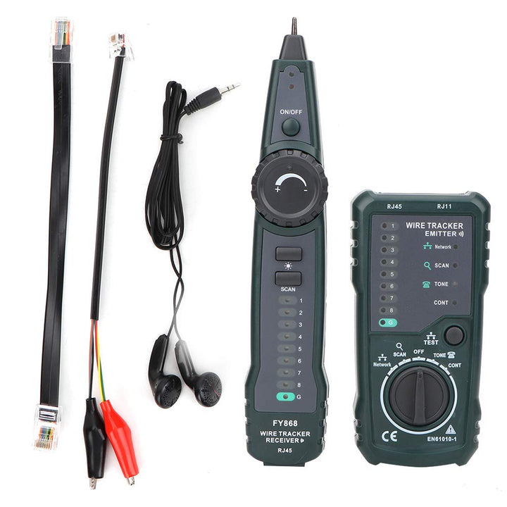 RJ45 RJ11 LAN Kabel Tracker Kit, Kabelfinder Kabeltester Leitungssucher, FY868 Netzwerk Telefon Cabl