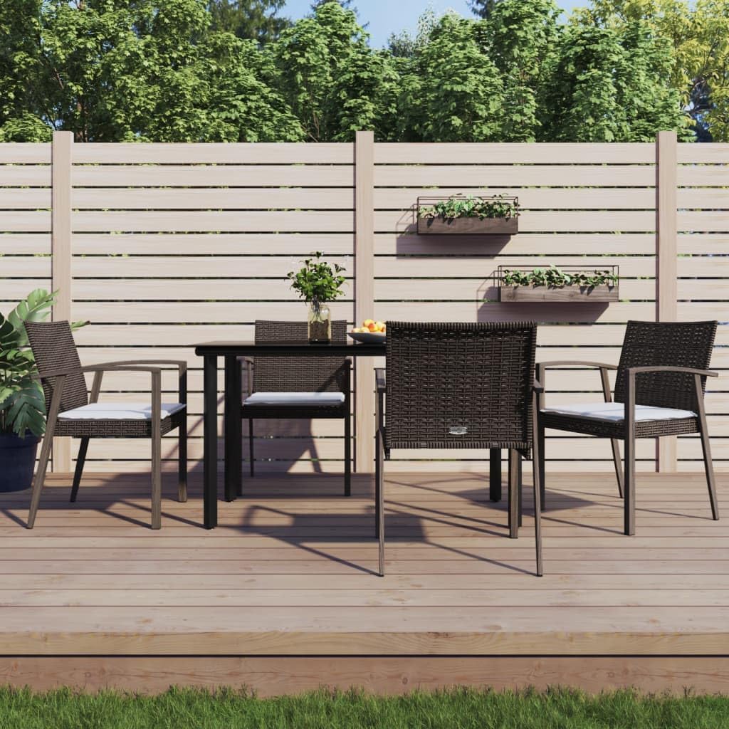 Festnight Poly Rattan Sitzgruppe Gartenmöbel Set Garten Essgruppe 4 Personen Gartenmöbel Set mit 6 G