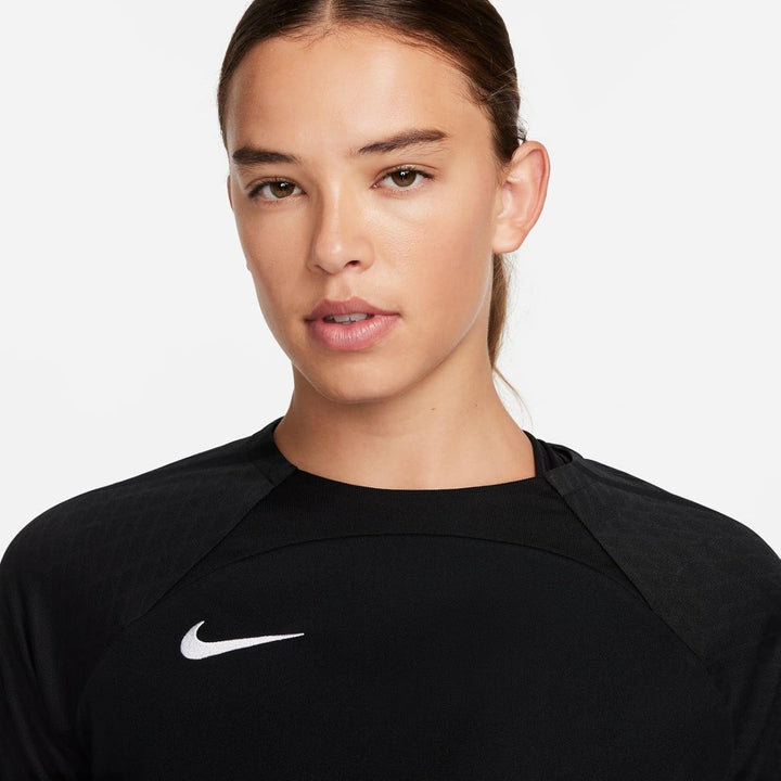 NIKE Damen W Nk Df Strke Iii JSY Ss T-Shirt XS Black/Black/Black/White, XS Black/Black/Black/White