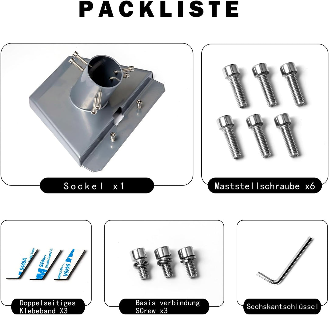 Kpemcsx Starlink Gen 3 Rohradapter und Mastmontagesatz für V3 Kickstand Dishy, kompatibel mit Mast
