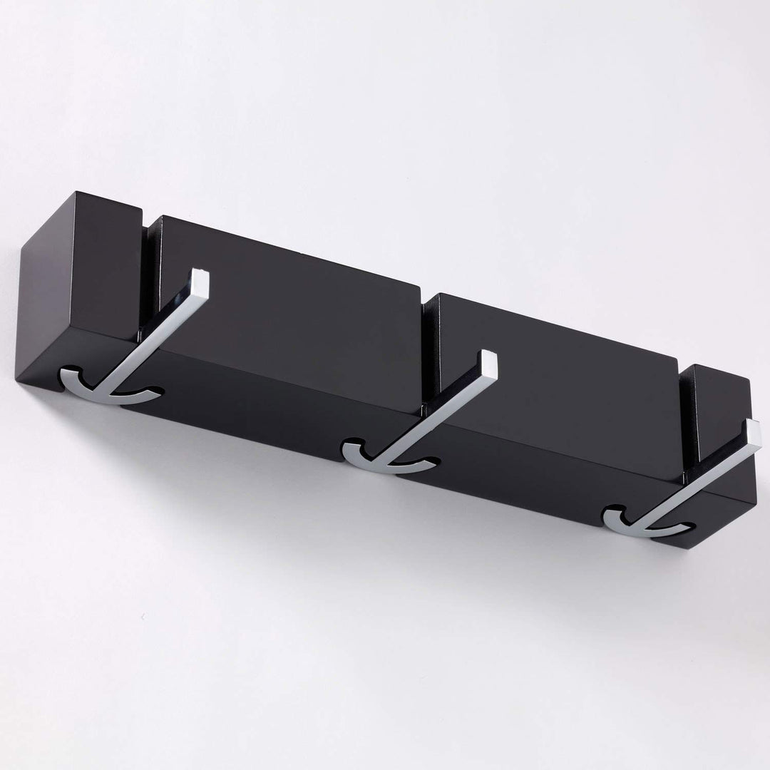 pieperconcept Ancora TRE Wandgarderobe, schwarz matt lackiert 8104 Gussteile verchromt Union