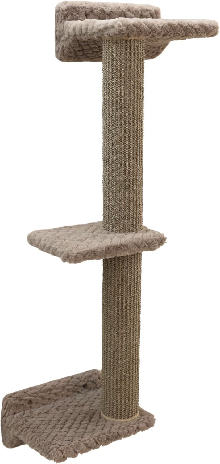 Kerbl Pet Kletterwand Monte Alpi, Wandkratzbaum, Taupe, max. Belastbarkeit 10kg, 8-teilig, platzspar
